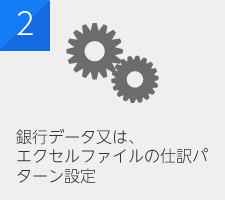 銀行データ又は、エクセルファイルの仕訳パターン設定